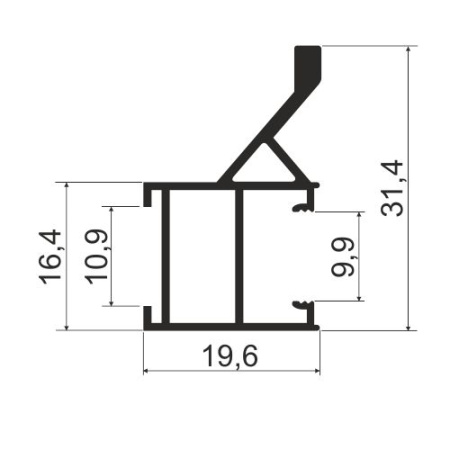 Профиль вертикальный MS145 Серебро (A00)